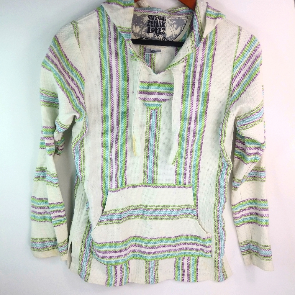 Original Senor Lopez Green Stripe Hoodie S